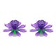thumbnail image 2 of Billuyoard Flor giratoria Música Plástico Festival Boda Cumpleaños Pastel Velas musicales Decoraciones Accesorios Púrpura Violeta 2piezas Billuyoard CBP086189, 2 of 6