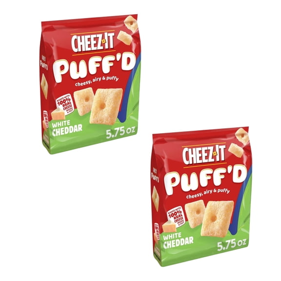 Cheez-It Puff'd White Cheddar Cheese Crackers 5.75 oz - Pack of 2