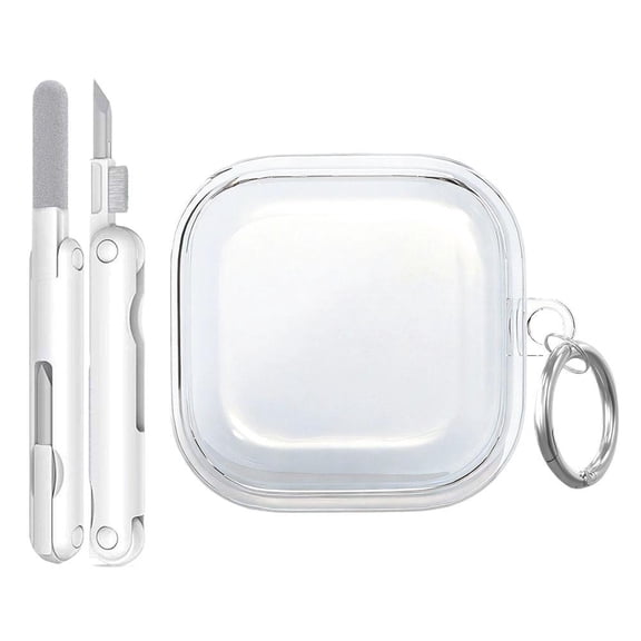 Transparent TPU Protective Case Compatible with Galaxy Buds 4 Pro, Clear Earbuds Cover with Optional Hook and Cleaning Pen