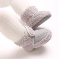 thumbnail image 3 of Emy Dola Newborn Baby Boy Girl Soft Fleece Booties Stay On Infant Slippers Socks Shoe Non Skid Gripper Toddler First Walkers Winter Ankle Crib Shoes 0-12M, 3 of 9