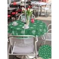 thumbnail image 6 of Outdoor Tablecloth with Umbrella Hole Zipper Dark Green Boho Floral Round Tablecloth 60" Waterproof Outside Table Cloth Abstract Art Flowers Botanical Patio Table Cover Tablecloths for Picnic Party, 6 of 8