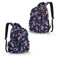 thumbnail image 2 of SEANATIVE Kids Bookbag School Backpack Large Capacity School Bag with Laptop Compartment, Front Pocket & Side Pockets for Children Teenagers, American Flag USA Theme, 2 of 7