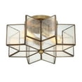 thumbnail image 4 of Trade Winds Stella Star Semi-Flush Mount Ceiling Light in Natural Brass, 4 of 6
