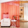 thumbnail image 3 of Namzi Cortina de lentejuelas de 2 piezas para puerta, cortinas de hilo para puerta, 39x79 pulgadas, para colgar, persiana de armario, dormitorio, separador de sala de estar, rosa con cuentas, 3 of 4