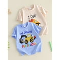 thumbnail image 3 of BemeyourBBs Kids Toddler Baby Boy Back to School T Shirt Outfit Pre Kindergarten Outfits I Dig Preschool Letter Truck Print Short Sleeve Summer Pullover Tee Shirt Tops, 3 of 9