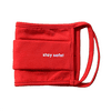 Winter Face Mask - Organic Cotton Double Layers - Reusable and Washable - Red Face Mask