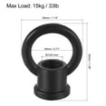 thumbnail image 2 of Unique Bargains 15kg Load 29x35mm M10 Thread Ring Shape Female Loop Eye Nut Black 2 Pack, 2 of 5
