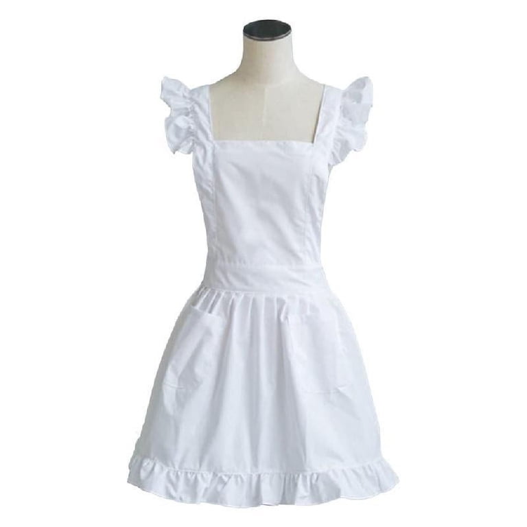 white apron dress 1 month pre-order] ANGEL MAID (WHITE)  MAJOH Crinoline added for volume rennes  Cawley | Apron