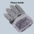 thumbnail image 4 of AYYUFE 2 Pair Cycling Gloves Coral Fleece Lining Full Finger Non-slip Touchscreen Elastic Wrist Cold Resistant Thickened Autumn Winter Men Sports Ski Motorcycle Gloves for Daily Grey, 4 of 8