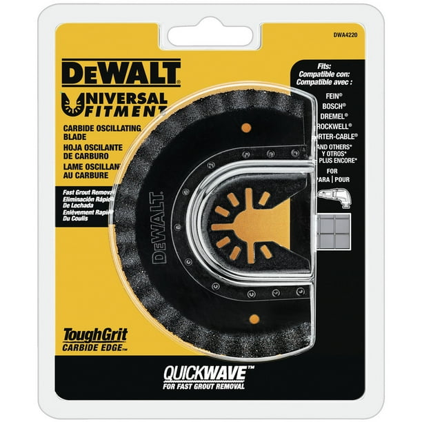 DEWALT Oscillating Tool Blade for Grout Removal, Fast Cutting, Carbide