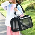thumbnail image 3 of Bolso de mano para gatos, transportador de mascotas, transpirable, plegable, bolsa de transporte para gatos, plegable, instalación sin esfuerzo, 3 of 3