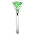 thumbnail image 3 of 2.5 ct Round Cut Simulated Green Diamond Solitaire Engagement Ring for Women in 18K White Gold, 3 of 5
