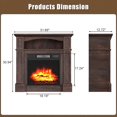 32" Fireplace Mantel with Central Includes 18" Freestanding