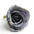 thumbnail image 3 of 10 Pieces Vintage European Silk Roses Artificial Flowers Heads Blue grey, 3 of 6