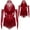 Burgundy, variant on iixpin Girls Sleeveless Mesh Drapes Tassels Bodysuit for Samba Rumba Latin Rhinestones Dance Dress with Gloves Burgundy 16