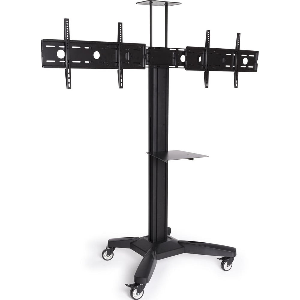 Dual TV Stand, for HDTV Flat Panels 37" to 60", Side by Side Mount