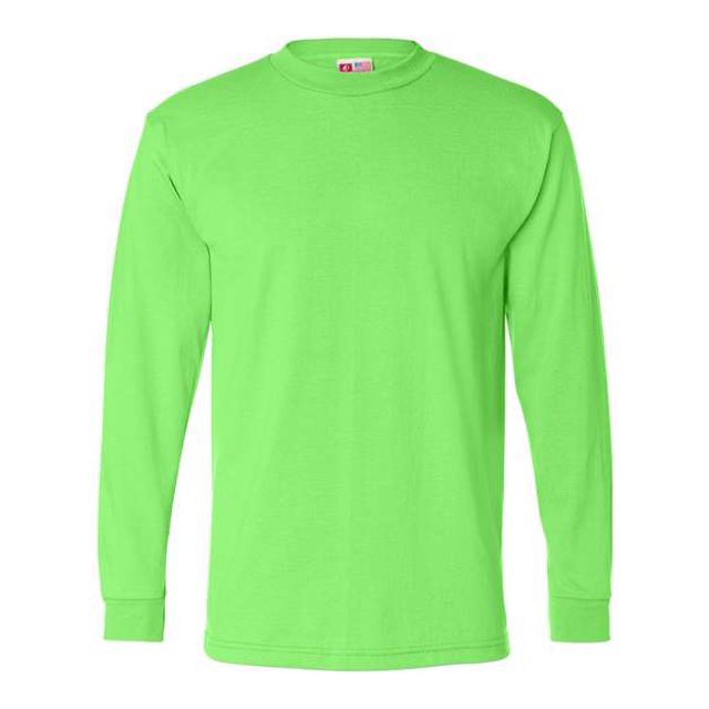 Camiseta de manga larga para adulto Bayside B1715 - Verde lima44; 2XL Ropa junto a la bahía 1715