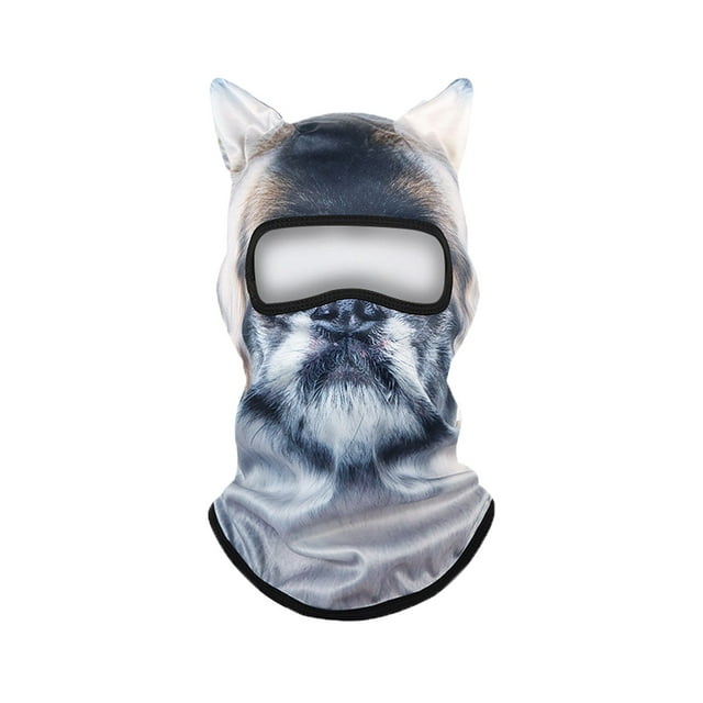 3D Animal Pattern Full Face for Winter Riding Skiing Cycling and Outdoor Driving Warm