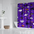 thumbnail image 2 of Halloween Purple Spider Web Pattern Shower Curtain 72"x84" ,Bathroom Decorative Shower Curtains Set with 12 Hooks,Modern Waterproof Washable Shower Curtain, 2 of 6