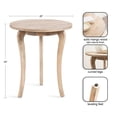 thumbnail image 5 of Kate and Laurel Mariona Coastal Round Mango Wood Entryway Table, 26 x 26 x 30, Light Natural, Modern Circle Bistro Table with Classic Curved Legs for Entry Home Decor, 5 of 9