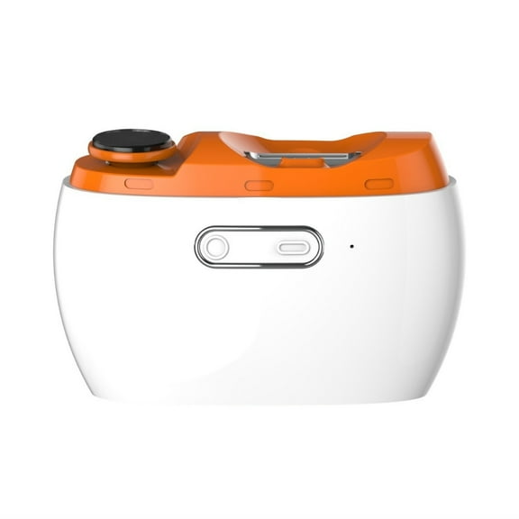 Electric Nail Clipper & Polisher – Automatic Nail Trimmer with LED Light, USB Rechargeable, Clip Storage, Safe for Baby & Seniors（Orange）