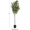thumbnail image 3 of DecMode 70" Artificial Eucalyptus Tree in Realistic Leaves and Black Pot, 3 of 7