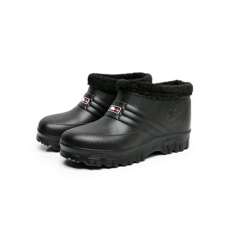 

Rotosw Unisex Rain Boots Outdoor Garden Shoes Lightweight Waterproof Boot Casual Slip Resistant Rainboot Working Water-Resistant Men s Black 8
