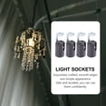 thumbnail image 4 of 9 Pcs Candle Lamp Base Sockets Chandelier Lamp Holders Candle Light Bases, 4 of 6