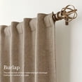 thumbnail image 4 of NICETOWN 100% Blackout Linen Curtains, Burlap, 52" W x 84" L, 2‑Panel Set, 4 of 9