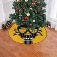 thumbnail image 2 of FMSHPON RockRoll Music Guitar Xmas Christmas Tree Skirt Stand Mat for Holiday Party Decoration Indoor Outdoor 36 inches, 2 of 3
