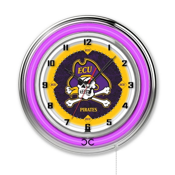 East Carolina University 19" Double Neon Wall Clock