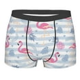 thumbnail image 5 of Uemuo Flamingo and Pineapple Pattern Men's Boxer Briefs,Trunk Anti-Chafing,Comfortable, Durable, and Stylish Underwear-Medium, 5 of 9