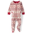 thumbnail image 1 of Conjunto de pijama navideño de algodón para bebés The Children's Place, rojo, 1 of 2
