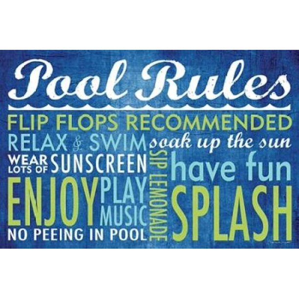 Pool Rules Poster Print by Stephanie Marrott