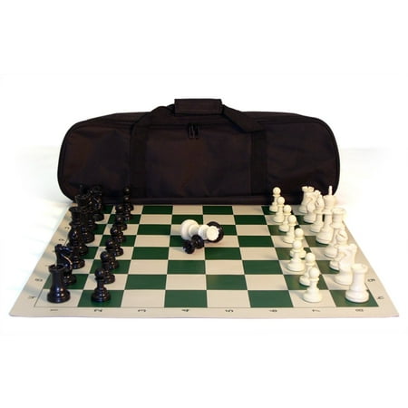 Triple Weighted  Plastic Tournament Chess Set with Double (My Best Games Of Chess)