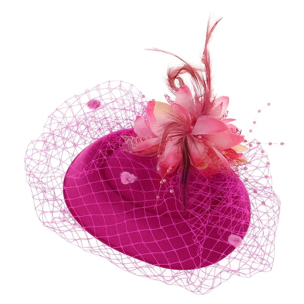 Fascinators Hair Clip Headband Pillbox Hat Bowler Feather  display picture 1