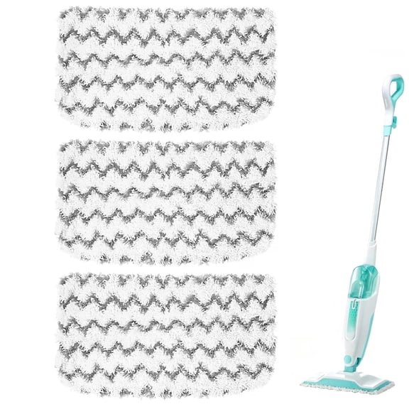 3 Pack Microfiber Steam Mop Replacement Pads for Shark Steam Mop S1000, S1000A, S1000C, S1000WM, S1001C – Dirt Grip, Washable & Reusable Microfiber Steam Mop Pads for All Hard Floors