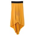 thumbnail image 1 of Peach Couture Hi Lo Pleated Skirt With Ribbon Stitch Elastic Waist, 1 of 1