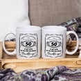thumbnail image 4 of Funnil 50th Birthday Mug Turning 50 Ceramic Coffee Cup 50 Years Bday Gag Present for Her and Him, 4 of 7