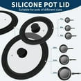thumbnail image 2 of Universal Lid for Pots, Pans and Skillets, Pot Lid Tempered Glass Lid (2 Pack-7-8-9-10-11-12 Inch), 2 of 7