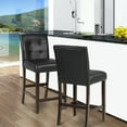 thumbnail image 5 of Gymax Set of 4 Bar Stools 25inch Counter Height Barstool Pub Chair Rubber Wood Black, 5 of 10