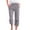 Gray, variant on Mrat Women's Cropped Casual Capris Dressy Cropped Pants Yoga with Pocket Waist Capris Trousers Stretch Capris for Women Cropped Leggings for Women Casual Summer Dark Gray S