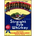 thumbnail image 3 of Vintage Booze Labels 12x14 Black Modern Framed Museum Art Print Titled - Rainbow Straight Rye Whiskey, 3 of 5