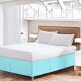 thumbnail image 2 of EASYCOT 800 Thread Count 100% Egyptian Cotton Hotel Quality Luxurious Box Pleated Bed Skirt Easy Fit with&nbsp;15" Drop Length ( Aqua Blue , California King ), 2 of 6