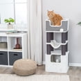 thumbnail image 3 of TRIXIE Lucano Xxl 43.3" Multi-Level Cat Tree with Sisal Scratching Posts, Condo & Hanging Cat Toy, Gray, 3 of 7