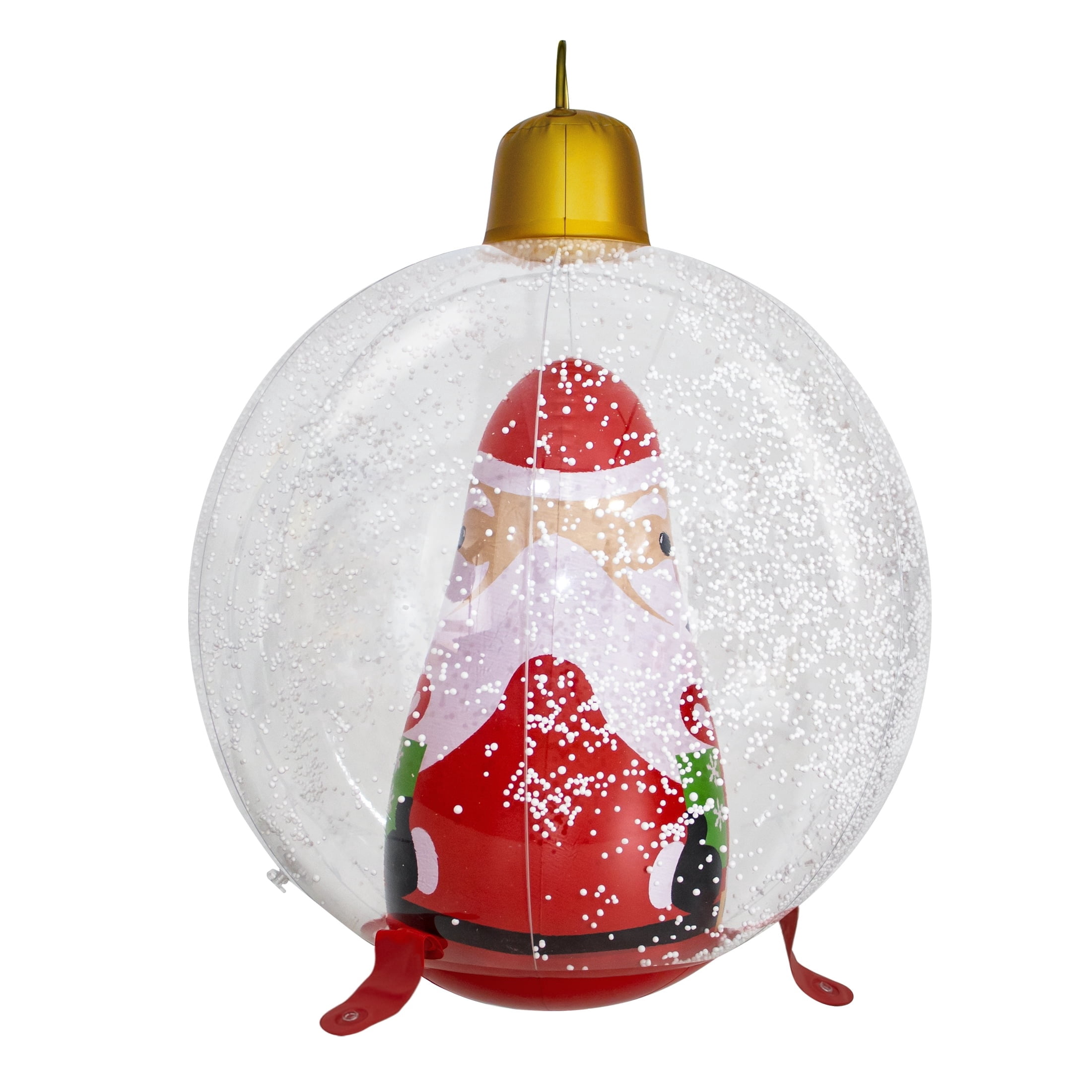 Clear and Red Blow-Up Santa Snowglobe Christmas Yard Inflatable, 29", by Holiday Time