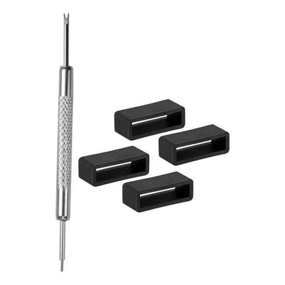 Presillas de correa de reloj de silicona de goma, anillo de sujeción, anillo de soporte de piezas, repuesto 22 cm