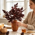 thumbnail image 5 of Artificial Plum Cimicifuga Leaf Sprays,20 inch Faux Ramosa Branches for Vase,Plum Fall Decorative Leaves with Stems,Realistic Fall Decorations for Home Wedding Farmhouse Table Centerpiece,Brown 1PCS, 5 of 9