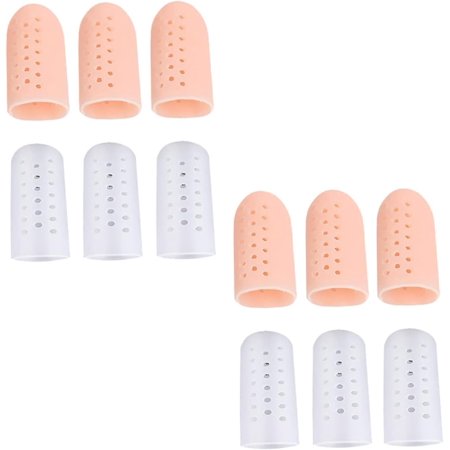 6 Pairs Toe Splitter Foot Protectors for Feet Silicone Gel Thumb Protector Toenail Ingrown Cushion Silicone Toe Cushion Toe Protector Cushion Toe Protective Covers Useful Toe Caps