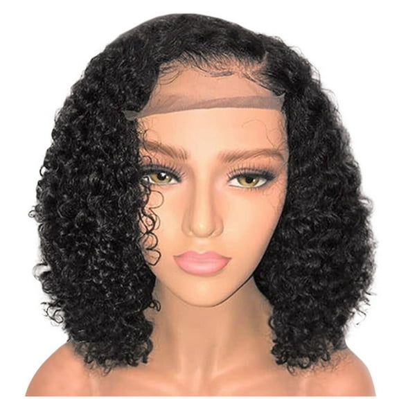 SUCS Headband Wigs Women Natural Short Wavy Curly Synthetic Wig Fsahion Parting Wigs Roll